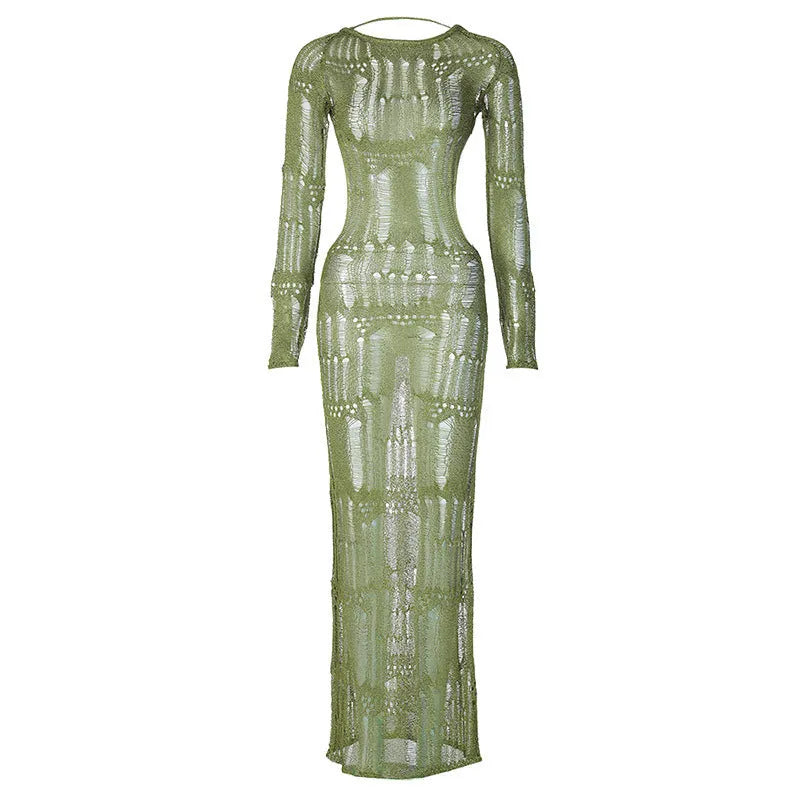 Elegant Long Woolen Dress Women - Bellarte Enchanté Elegant Long Woolen Dress Women